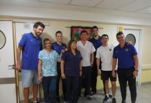 Una visita especial del plantel de Boca