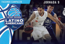 Campazzo, Mejor Jugador Latinoamericano de la jornada 9