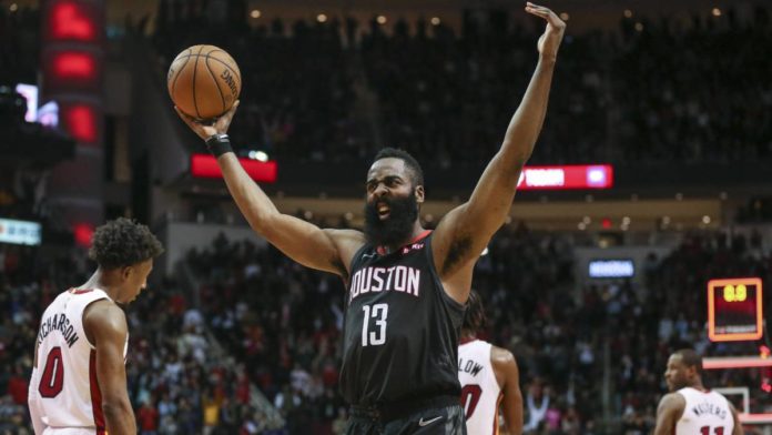Harden 58 ante Houston