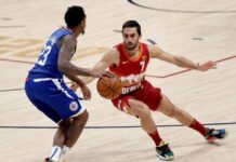 Con poco de Campazzo, Denver cayó ante Clippers
