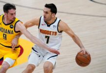 Los Nuggets de Campazzo festejaron contra Indiana