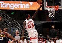 Los Raptors vencieron a los Nuggets de Campazzo