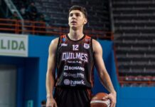 Tomás Nally, la carta que Quilmes le muestra a la Liga Tomás Nally jugando con Quilmes de Mar del Plata