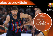 Nico Laprovittola, Mejor Jugador Latinoamericano Nico Laprovittola, el mejor Latino de la J29 de ACB