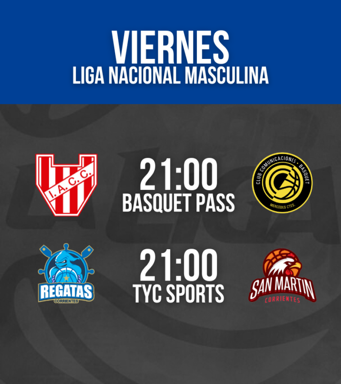 Dos partidos para el viernes de Liga Nacional.