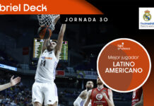 Gabriel Deck, Mejor Jugador Latinoamericano de la J30 Gabriel Deck, mejor latino de la Jornada 30
