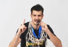Brussino: «Espero seguir manteniendo este nivel» LAS PALMAS DE GRAN CANARIA, SPAIN - MAY 04: Nicolas Brussino, #9 of Gran Canaria poses with Champion medal of 7DAYS EuroCup Basketball after the Final Game at Gran Canaria Arena on May 03, 2023 in Las Palmas de Gran Canaria, Spain. (Photo by Rodolfo Molina/Euroleague Basketball via Getty Images)