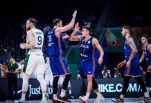 Serbia golpeó la mesa y está en semifinales Bogdanovic, la gran figura de Serbia.