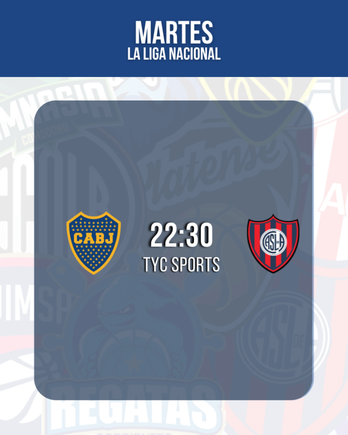 El calendario de la jornada del martes. se enfrentan Boca y San Lorenzo por la Liga Nacional de Básquet