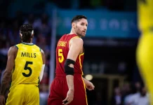 Rudy Fernández hace historia: seis presencias olímpicas Rudy Fernández, en acción frente a Australia