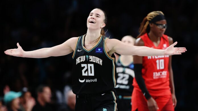 Ionescu festeja. Liberty-Aces será uno de los cruces de semifinales.