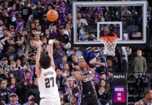 Denver venció a Sacramento en un partidazo: lo mejor del lunes Jamal Murray, la figura del triunfo de los Nuggets.