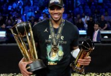 Todos los MVPs en la historia de la NBA Giannis Antetokounmpo, ganador del MVP de la NBA Cup 2024.