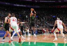 Cubrir un partido de NBA en año nuevo Jayson Tatum, como siempre, una de las figuras de la NBA