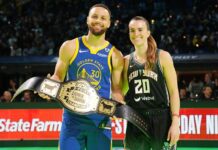 Se canceló el concurso de triples entre Sabrina Ionescu y Stephen Curry Sabrina Ionescu y Stephen Curry en el All-Star 2024.
