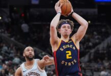 Golden State fue el ganador de un domingo intenso en la NBA Brandin Podziemski fue el autor de siete triples en la victoria de Golden State.