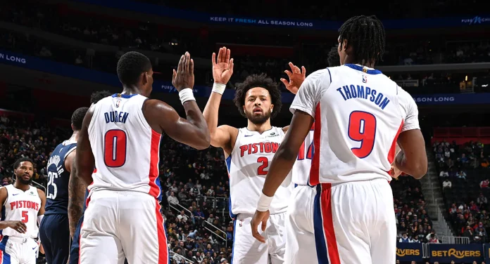 Cunningham junto a Duren y Thompson, las caras destacadas de los Pistons.