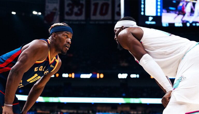 Adebayo encabezó la victoria del Heat.