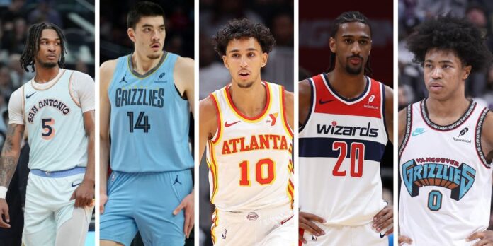 Diseño sin título El quinteto de jóvenes prometedores de la NBA de la temporada 2024-2025.