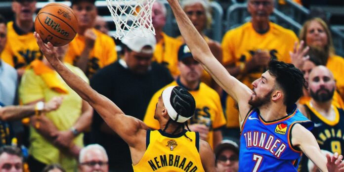 PACERS Andrew Nembhard fue uno de los puntos más altos en la victoria de los Pacers sobre el Thunder para forzar un séptimo partido en las Finales de la NBA.
