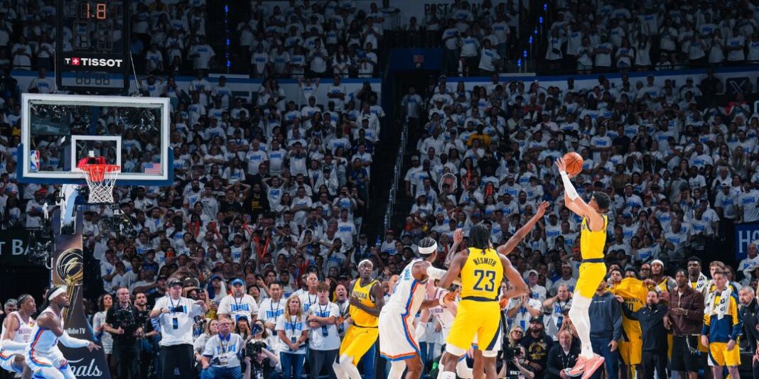 Tyrese Haliburton le dio el triunfo a los Pacers sobre OK C Thunder en la última bola para que se pongan al frente 1-0 en las Finales de la NBA.