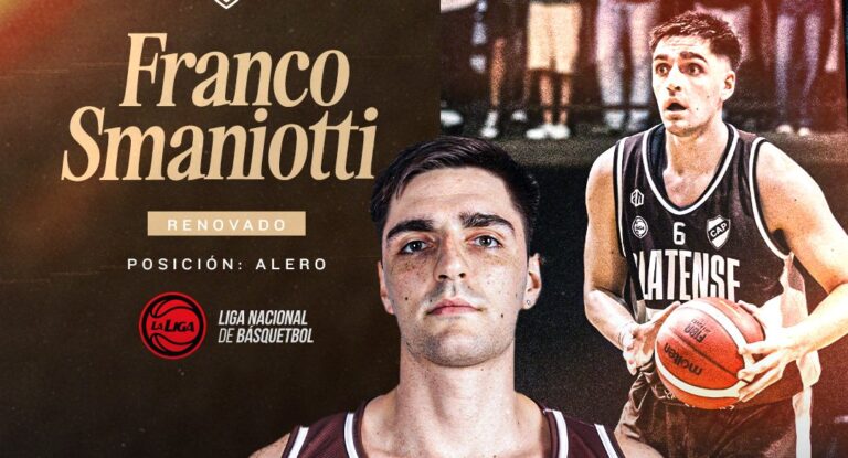El póster con el que se oficializó la renovación de Franco Smaniotti.