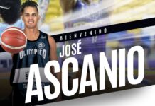 José Ascanio jugará en Olímpico de La Banda El póster con el que presentaron a José Ascanio como jugador de Olímpico de La Banda.