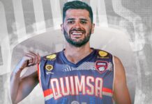 Quimsa metió un fichaje top: sumó a Diego Figueredo El póster con el que se anunció la llegada de Diego Figueredo a Quimsa.