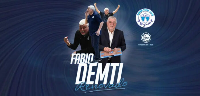 El póster de Oberá Tenis Club por la renovación de Demti.