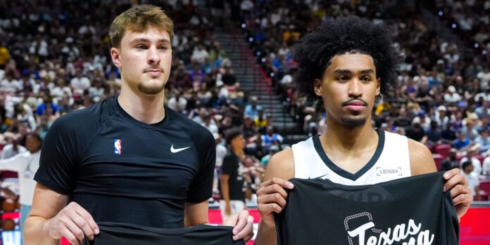 summer league Cooper Flagg y Dylan Harper. El pick número uno y el número dos minutos antes de enfrentarse por la Summer League de la NBA en Las Vegas.