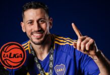 La locura continúa: Cuello sigue en Boca Martín Cuello festeja con el trofeo de la Liga Nacional.