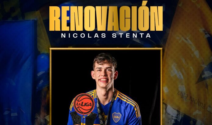 El póster anunciando la renovación de Nicolás Stenta.