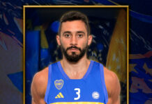 Base asegurada: Lucas Faggiano vuelve a Boca Juniors El póster con el que presentaron a Lucas Faggiano en Boca.