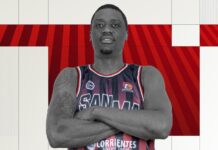 San Martín reforzó la pintura: sumó a Reginald Becton El póster con el que presentaron a Reginald Becton en San Martín de Corrientes.