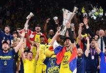 Eurostep – Capítulo 5: Predicciones sobre la Euroliga 2025-26 El Fenerbahce levanta el trofeo de campeón del EuroBasket 2025.