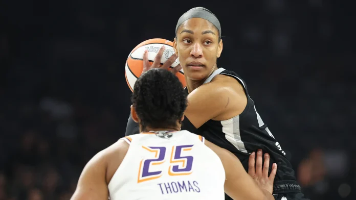 A'Ja Wilson fue una de las figuras para las Aces.