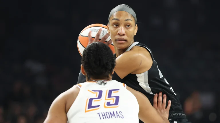 A'Ja Wilson fue una de las figuras para las Aces.