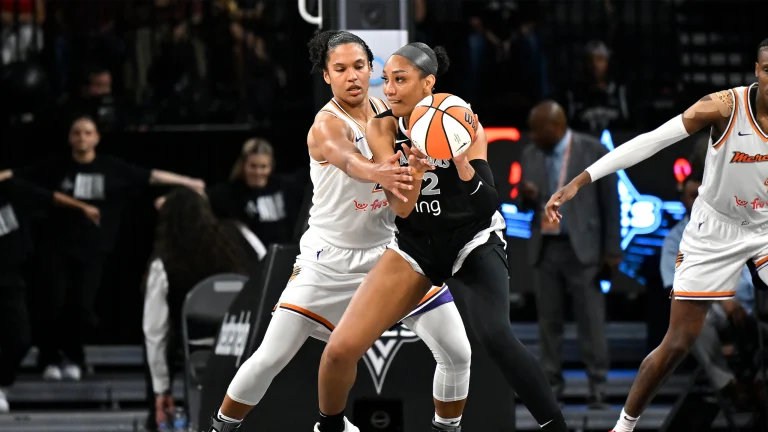 Las Aces fueron mejores en el cierre y se quedaron con el primer punto