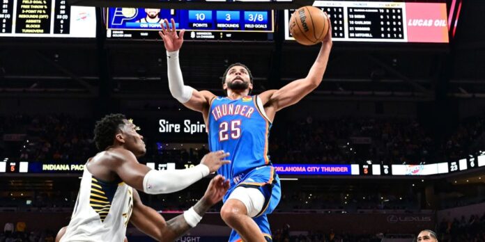 Oklahoma City Thunder venció a los Pacers en lo que fue una verdera réplica de ls últimas Finales.