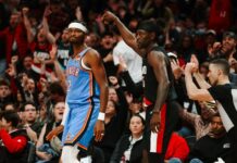 Rachas que se rompen, sorpresas y show en la NBA: lo mejor del miércoles Portland Trail Blazers sorpendió a todos y le brindó a OKC Thunder su primera derrota de la temporada. El triunfo de Portland fue lo mejor de la noche de miércoles de la NBA.