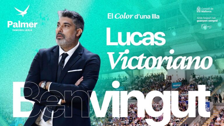 La presentación de Lucas Victoriano como entrenador del Palmer Basket Mallorca.