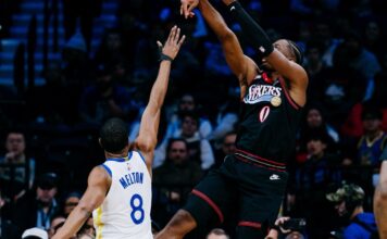 Cierres ajustados, palizas y un triple salvador: lo mejor de la noche en la NBA Tyrese Maxey le dio el triunfo a los Sixers con un tapón impresionante en una jornada corta pero intensa en la NBA.