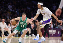 Los Celtics dominaron el clásico en Los Ángeles