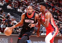 Durant se vistió de héroe para que Houston suba al tercer puesto