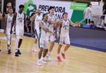 Gimnasia dominó a San Martín en Corrientes El festejo de Gimnasia tras la victoria en Corrientes.