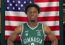Obi Okafor se suma a Gimnasia La presentación de Obi Okafor en Gimnasia.