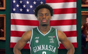 Obi Okafor se suma a Gimnasia La presentación de Obi Okafor en Gimnasia.