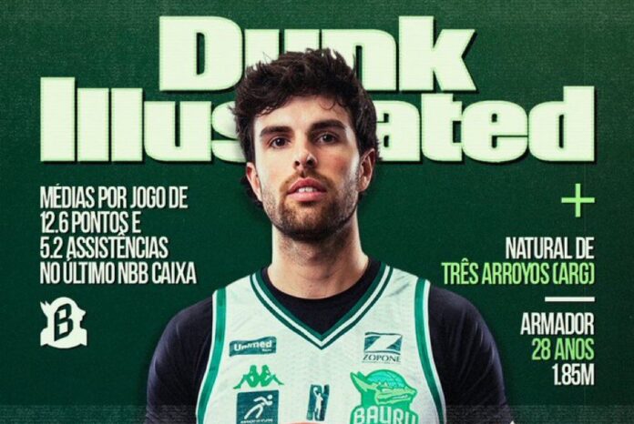 HPDiTUCWIAA3wco La presentación de Fermín Thygesen como jugador de Baurú.